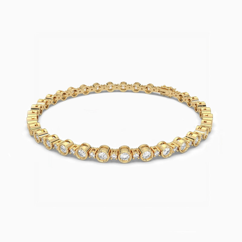 14K Lab Grown Diamond Round Cut Tennis Bracelet
