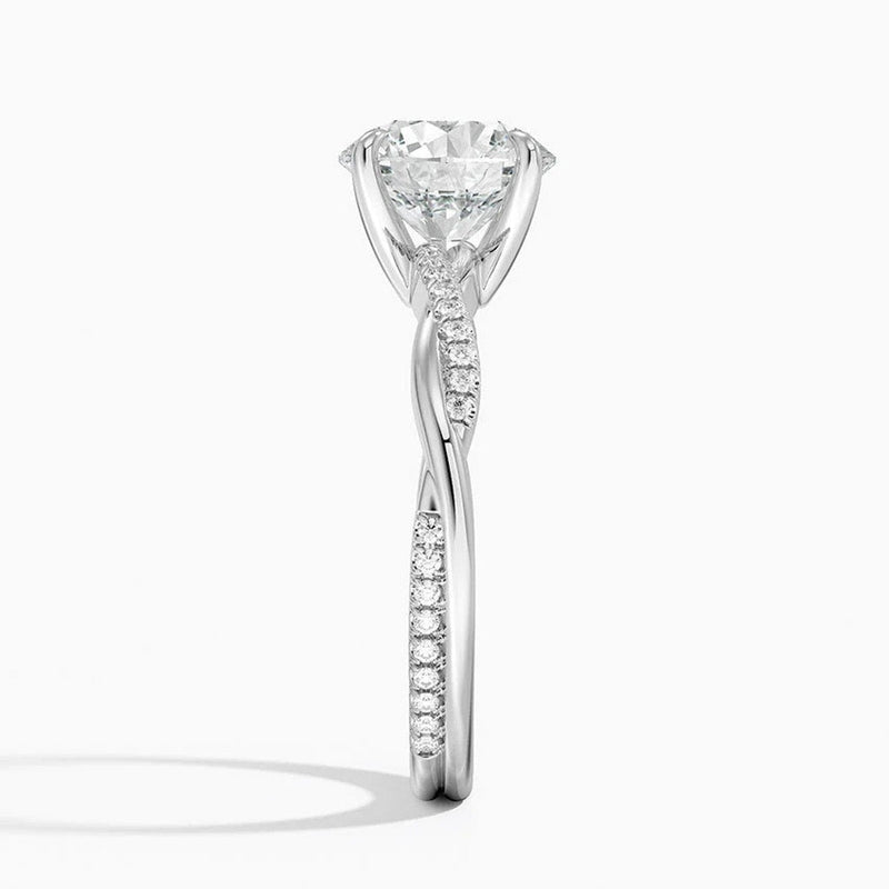 14K 2.5ct Natural Diamond Round Cut Solitaire Engagement Ring