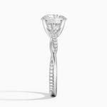 14K 2.5ct Lab Grown Diamond Round Cut Twisted Engagement Ring