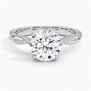 14K 2.5ct Natural Diamond Round Cut Solitaire Engagement Ring