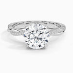 14K 2.5ct Lab Grown Diamond Round Cut Solitaire Engagement Ring