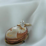 18K Solid Gold 1.00 CT Natural Diamond Marquise Cut Prong Set Engagement Ring - Detail | Riyanika Jewels