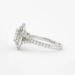 18K Solid Gold 3.50 CT Natural Diamond Cushion Cut Double Halo Engagement Ring - Detail