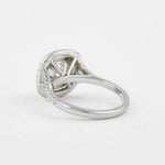 14K 3.5ct Natural Diamond Round Cut Side Stone Engagement Ring