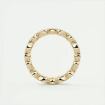 14K 1.7ct Natural Diamond Round Cut Bezel Eternity Band