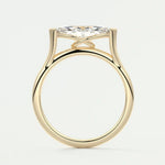 14K 1.5ct Lab Grown Diamond Marquise Cut Bezel Engagement Ring