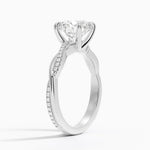 14K 2.5ct Lab Grown Diamond Round Cut Twisted Engagement Ring