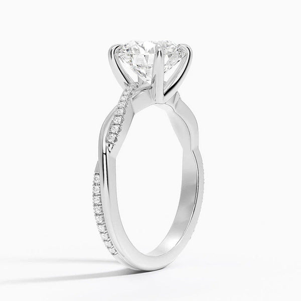 14K 2.5ct Natural Diamond Round Cut Solitaire Engagement Ring