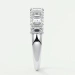 14K Lab Grown Diamond Emerald Cut Eternity Wedding Band