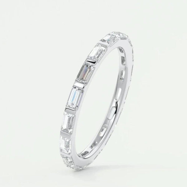 14K 2.38ct Lab Grown Diamond Baguette Cut Eternity Band