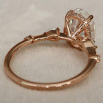 14K 4ct Lab Grown Diamond Oval Cut Engagement Ring