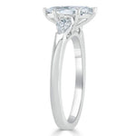 18K Solid Gold 1.26 CT Lab Grown Diamond Marquise Cut Three Stone Engagement Ring - Detail