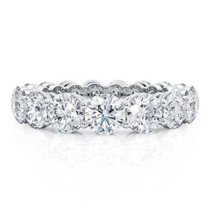 18K Solid Gold 0.85 CT Natural Diamond Round Cut Full Eternity Band