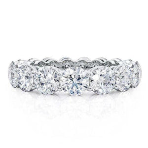 14K 0.85ct Natural Diamond Round Cut Eternity Band