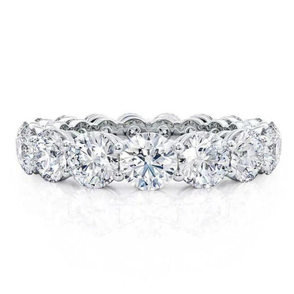 14K 0.85ct Natural Diamond Round Cut Eternity Band