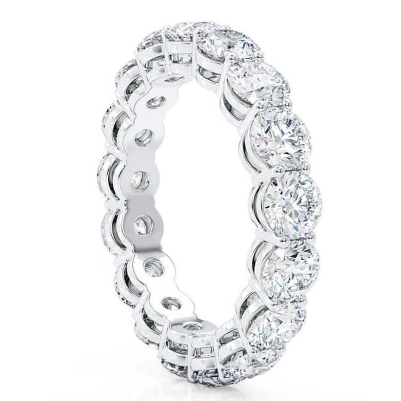 18K Solid Gold 0.85 CT Natural Diamond Round Cut Full Eternity Band - Detail | Riyanika Jewels