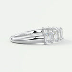 14K Lab Grown Diamond Emerald Cut Eternity Wedding Band