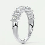 14K 1.8ct Lab Grown Diamond Emerald Cut Half Eternity Band