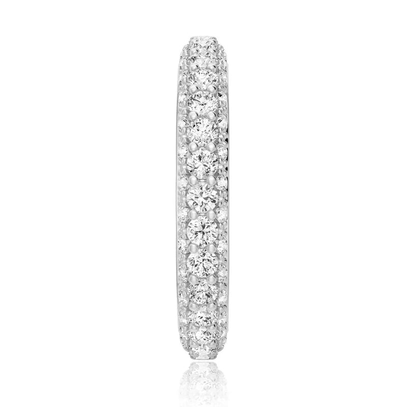 18K Solid Gold Micro Pave Lab Grown Diamond Eternity Band - Detail | Riyanika Jewels