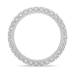 18K Solid Gold Micro Pave Lab Grown Diamond Eternity Band - Side View | Riyanika Jewels