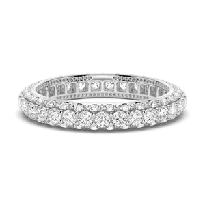14K Natural Diamond Pave Eternity Band