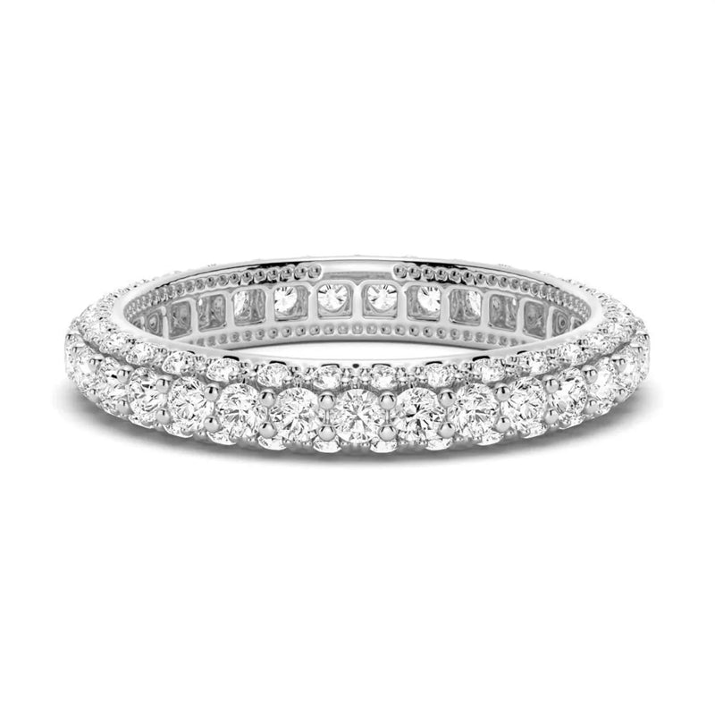 14K Natural Diamond Pave Eternity Band