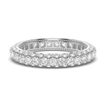 18K Solid Gold Micro Pave Natural Diamond Eternity Band