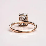 14K 3ct Lab Grown Diamond Cushion Cut Solitaire Engagement Ring