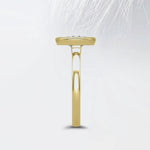 18K Solid Gold 2.50 CT Natural Diamond Oval Cut Bezel Set Engagement Ring - Detail | Riyanika Jewels
