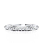 14K Lab Grown Diamond Pave Half Eternity Band