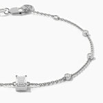 14K Natural Diamond Emerald Cut Bracelet