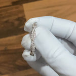 14K 1.1ct Lab Grown Diamond Round Cut Twisted Eternity Band