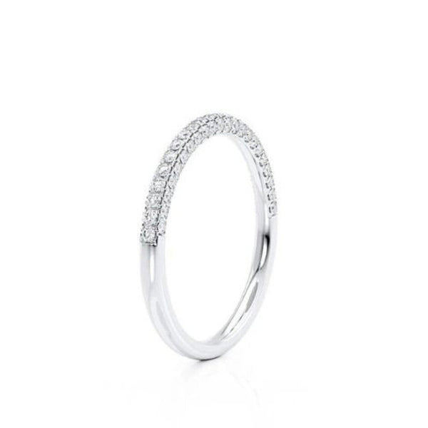14K Lab Grown Diamond Pave Half Eternity Band