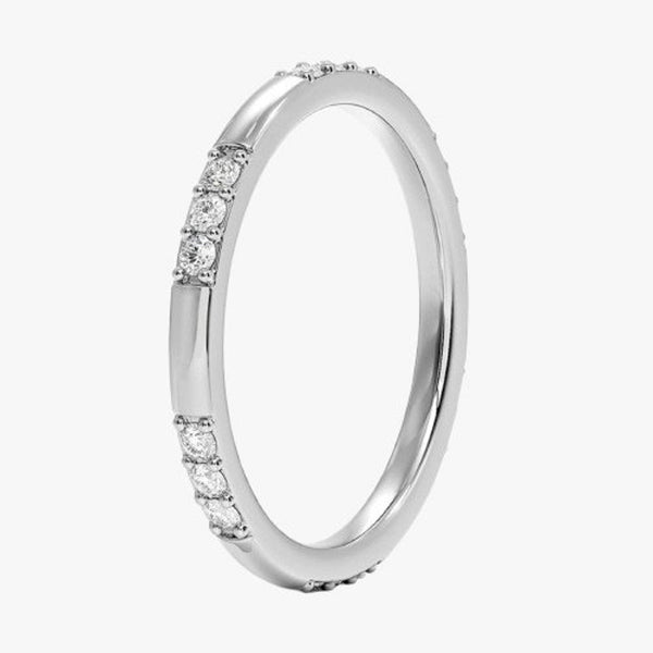 14K 0.3ct Natural Diamond Round Cut Wedding Band