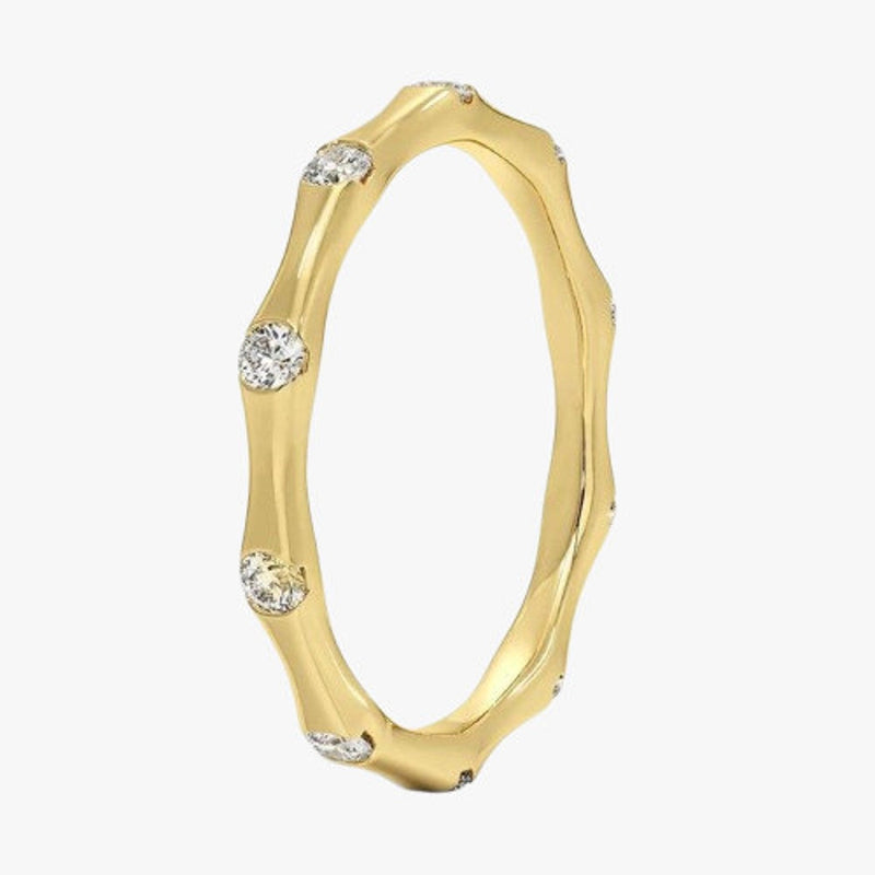 14K Natural Diamond Eternity Ring
