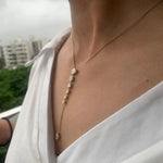 14K Lab Grown Diamond Round Cut Lariat Necklace