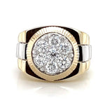 14K 1.5ct Natural Diamond Cluster Ring