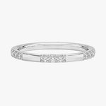 18K Solid Gold 0.30 CT Natural Diamond Round Cut Prong Set Wedding Band