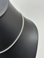 18K Solid Gold Natural Diamond Tennis Necklace - Detail | Riyanika Jewels