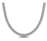 18K Solid Gold Lab Grown Diamond Tennis Necklace - Side View | Riyanika Jewels
