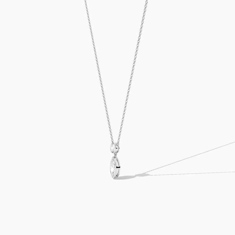 14K Natural Diamond Marquise Cut Necklace