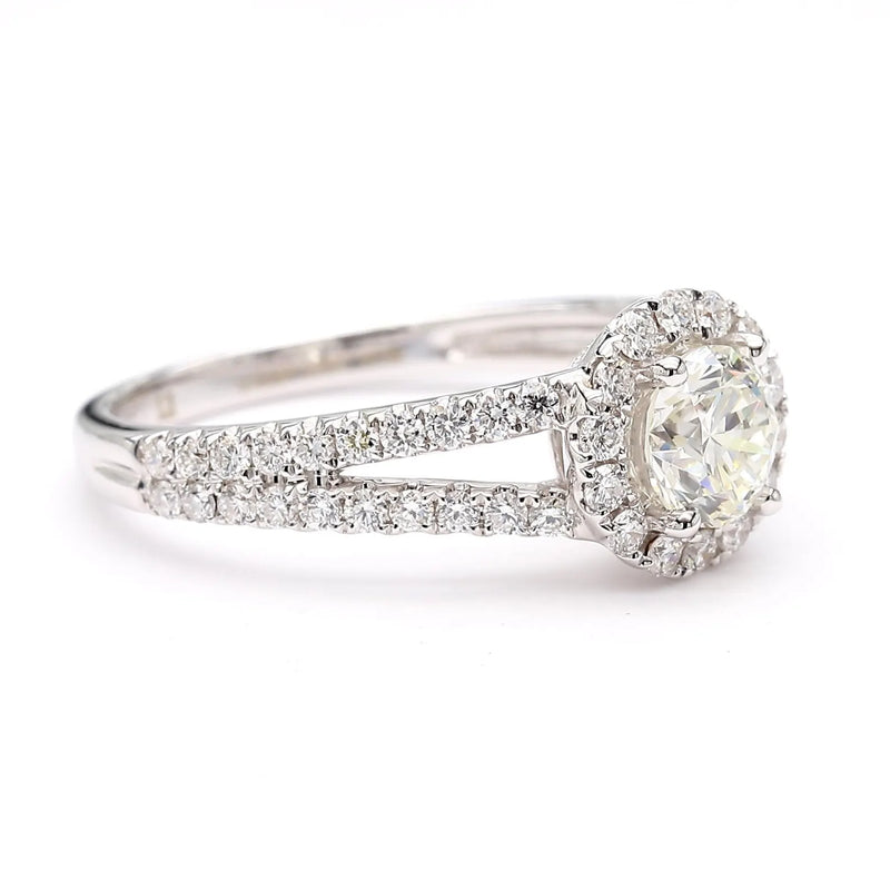 14K 1.15ct Lab Grown Diamond Round Cut Engagement Ring