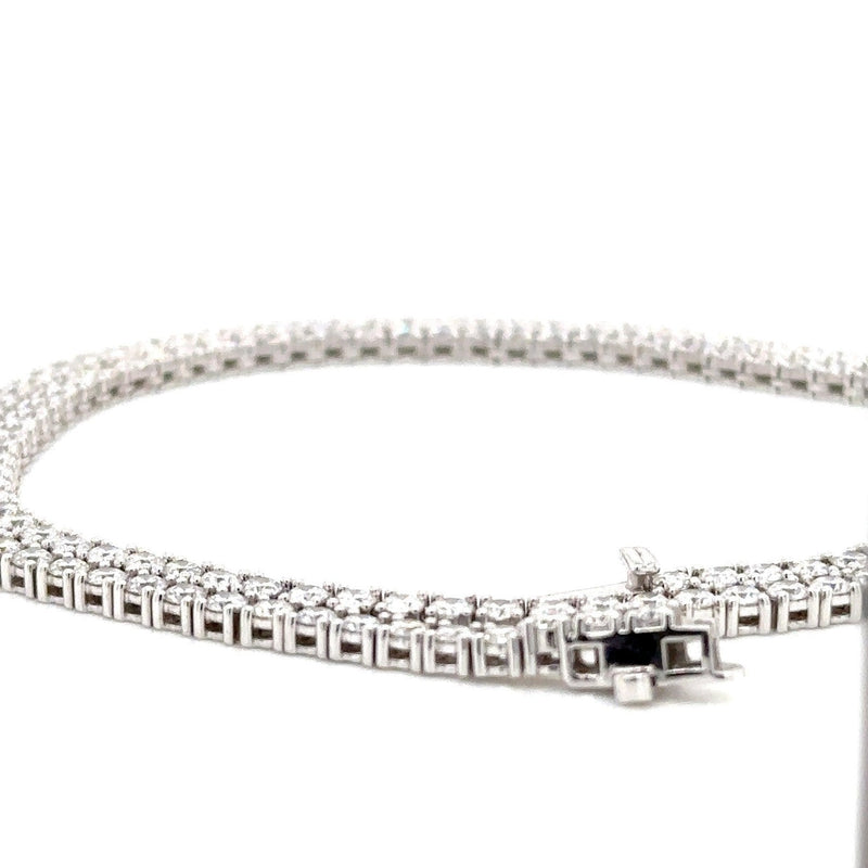 14K 5ct Natural Diamond Tennis Necklace