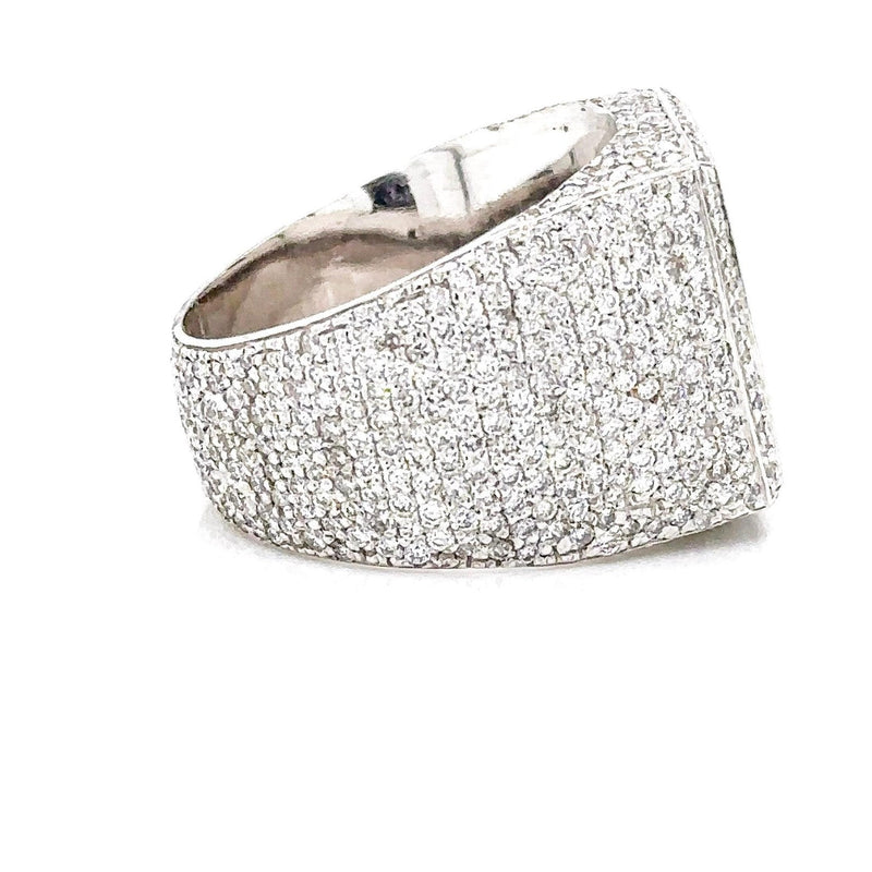 14K 7.35ct Lab Grown Diamond Pave Ring