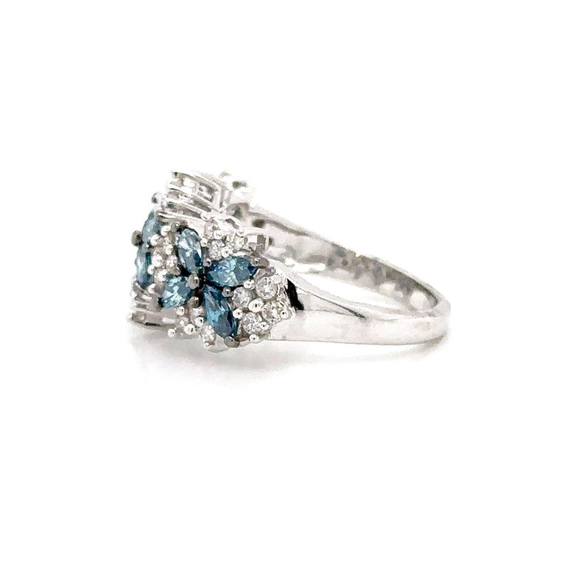 14K 2ct Natural Diamond Cluster Ring