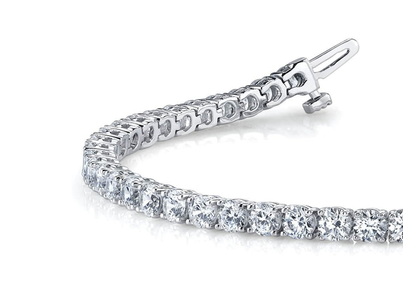 18K Solid Gold 2 Ct Lab Grown Diamond Tennis Bracelet - Alternate Angle | Riyanika Jewels