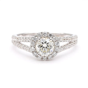 14K 1.15ct Lab Grown Diamond Round Cut Engagement Ring