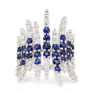 14K 3.55ct Lab Grown Diamond Round Cut Cocktail Ring