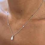 14K Emerald Round Cut Pendant Necklace