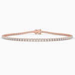 14K Solid Gold Lab Grown Diamond Tennis Bracelet – 2.00mm Dainty & Stackable for Women